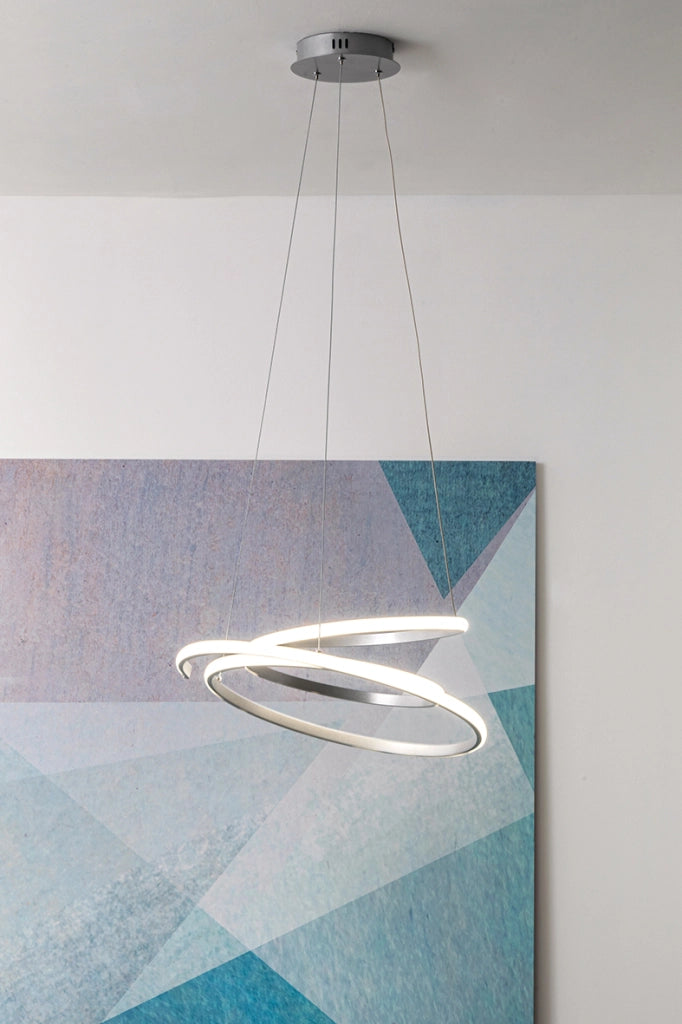 Curvy - Applique LED 12W 3000K IP20 con struttura in alluminio finitura nero opaco, design sinuoso e tondeggiante - Rossini Group