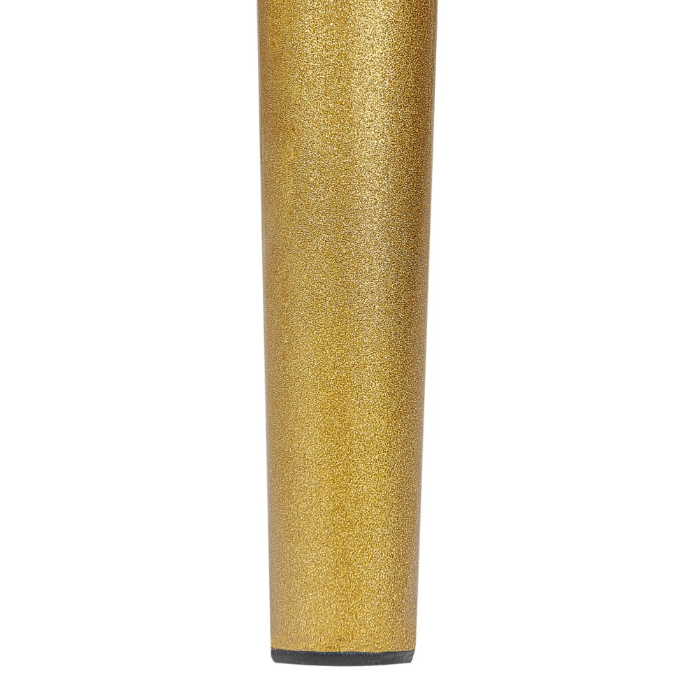 Set di 2 sedie da pranzo in metallo dorato ecopelle bianca imbottitura del sedile con industriale stile glam