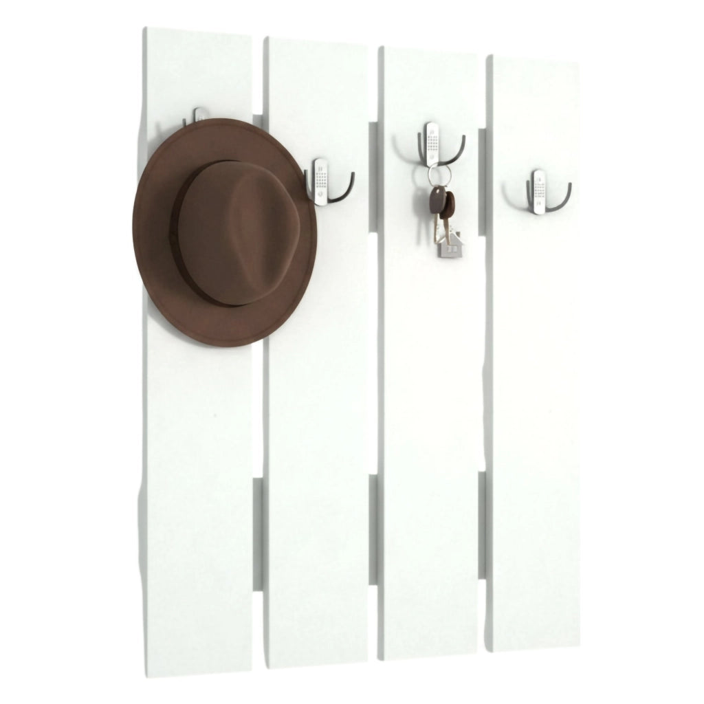 Joachim, Mobile da Ingresso Appendiabiti, 65x4x80h cm Bianco