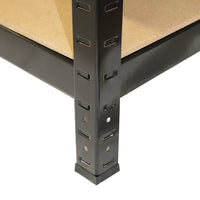 10 Scaffali in Acciaio Senza Bulloni T-Rax Neri Larghi 75cm per Magazzino e Box