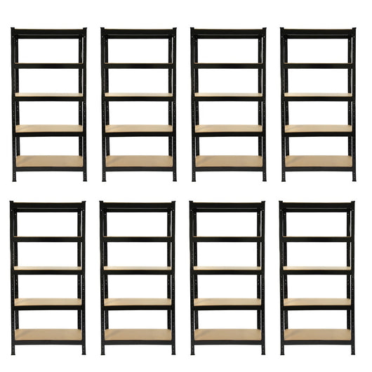 Scaffali da Garage T-Rax ad Incastro Scaffalature da Officina Magazzino - Nero