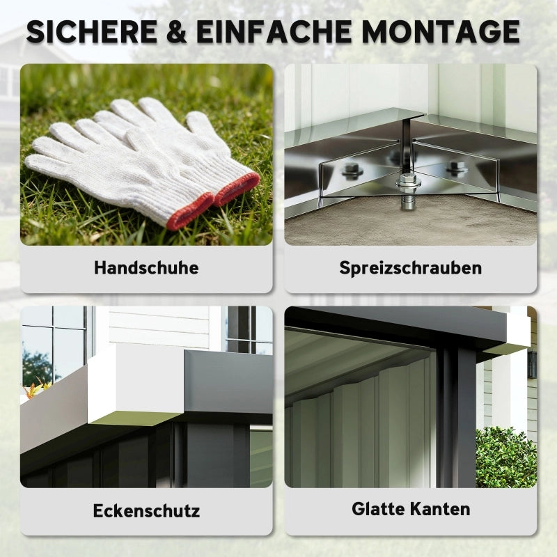 GARAGE PER RASAERBA ROBOT 108 x 86 x 62,5 cm Acciaio Grigio Scuro