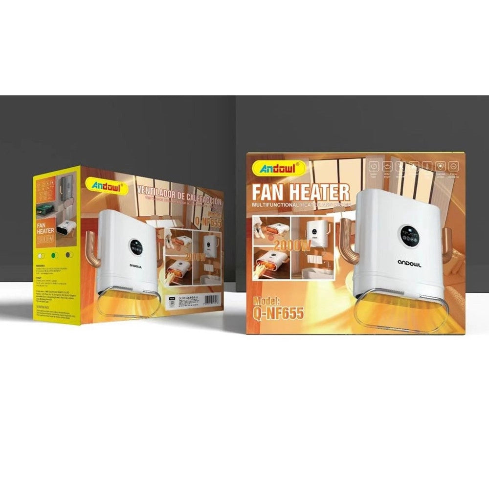 Trade Shop - Termoventilatore Riscaldatore Multifunzionale Asciugamani Elettrico 2in1 2000w Q-nf655 -