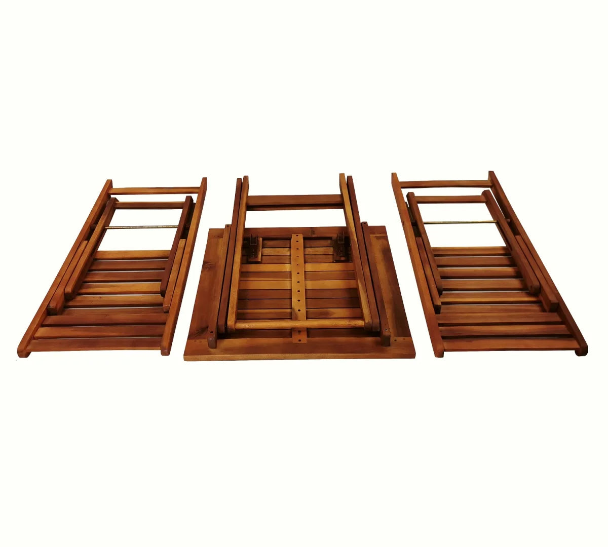 Set da balcone, set da bistrot, tavolo con 2 sedie, marrone