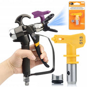Pistola a Spruzzo Rosfix TurboJet TJ1 – Alta Precisione e Comfort | Ugello Ultra Spray 513 | Verniciatura Professionale