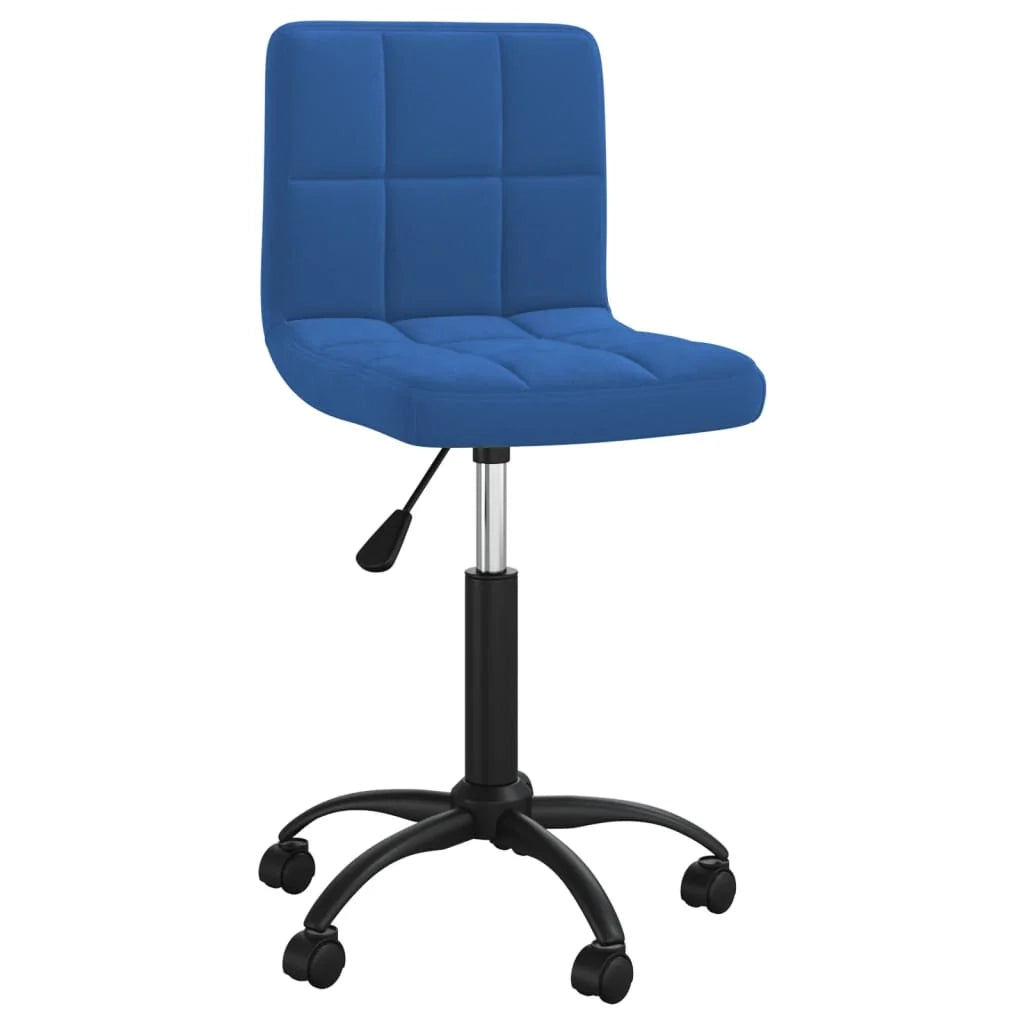 Sedia girevole/poltrona/seduta per ufficio/studio in velluto blu 02_0024093