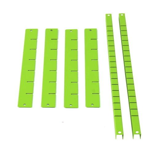 Divisori per cassetti, verdi - set, per carrelli da officina
