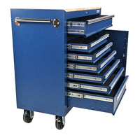 Carrello portautensili 7 cassetti e anta, con piano in legno grande