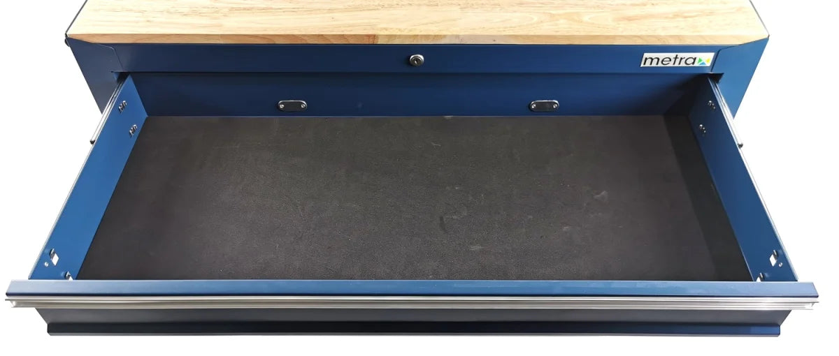 Carrello portautensili 7 cassetti e anta, con piano in legno grande