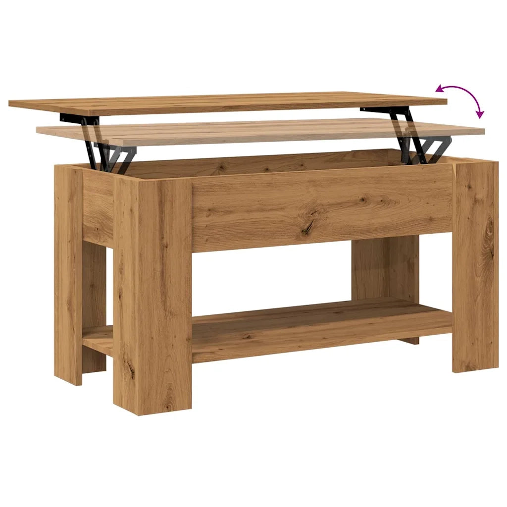 Tavolino Salotto Rovere Artigianale 101x49x52 cm in Truciolato 856927