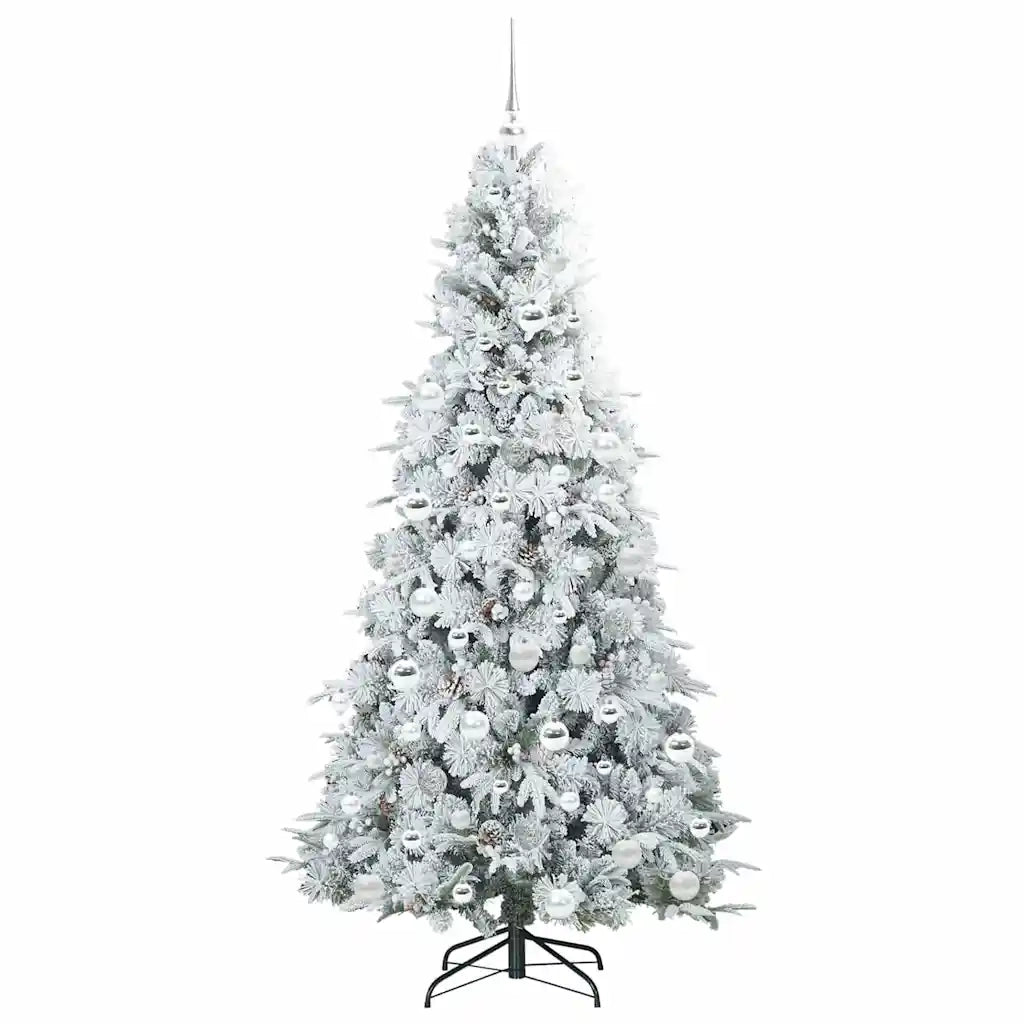 Albero di Natale Artificiale con Rami Pieghevoli Bianco 180 cm 3397489