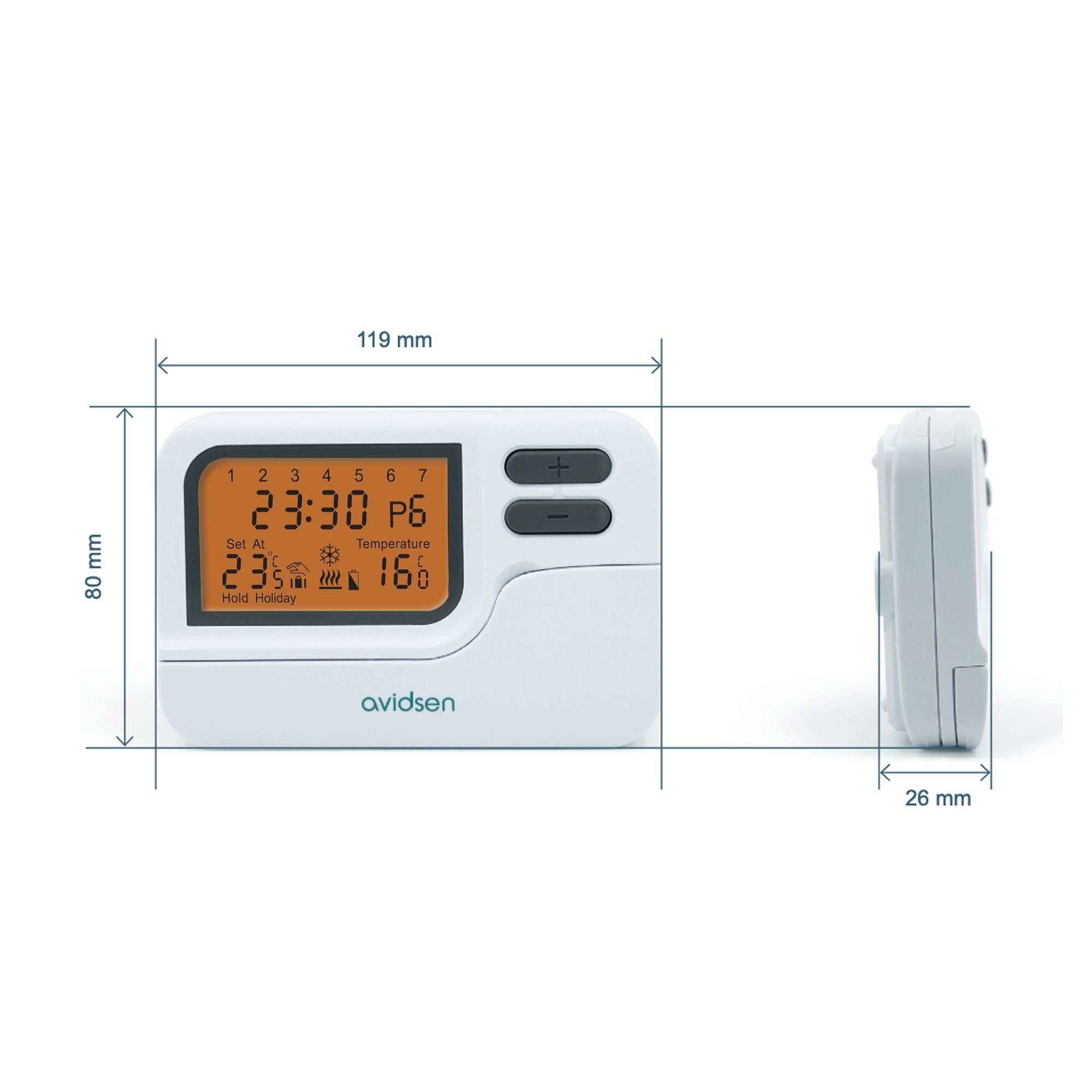 Cronotermostato Avidsen 103953 Programmabile Digitale con Programmazione Settimanale