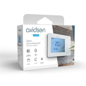 Termostato Digitale Programmabile Filare Avidsen 103956 | Touch, Display Retroilluminato