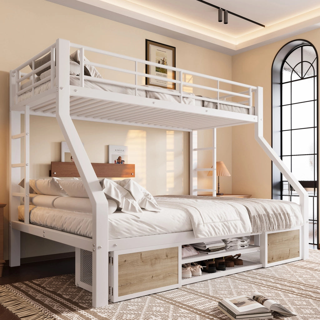 Letto a castello per bambini 90x200/140x200 cm con scarpiera