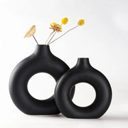 Set di vasi in vetro per decorazione di tavola, mini vasi fiorali per decorazione di tavola di matrimonio (11 × 6,5 cm, grigio)