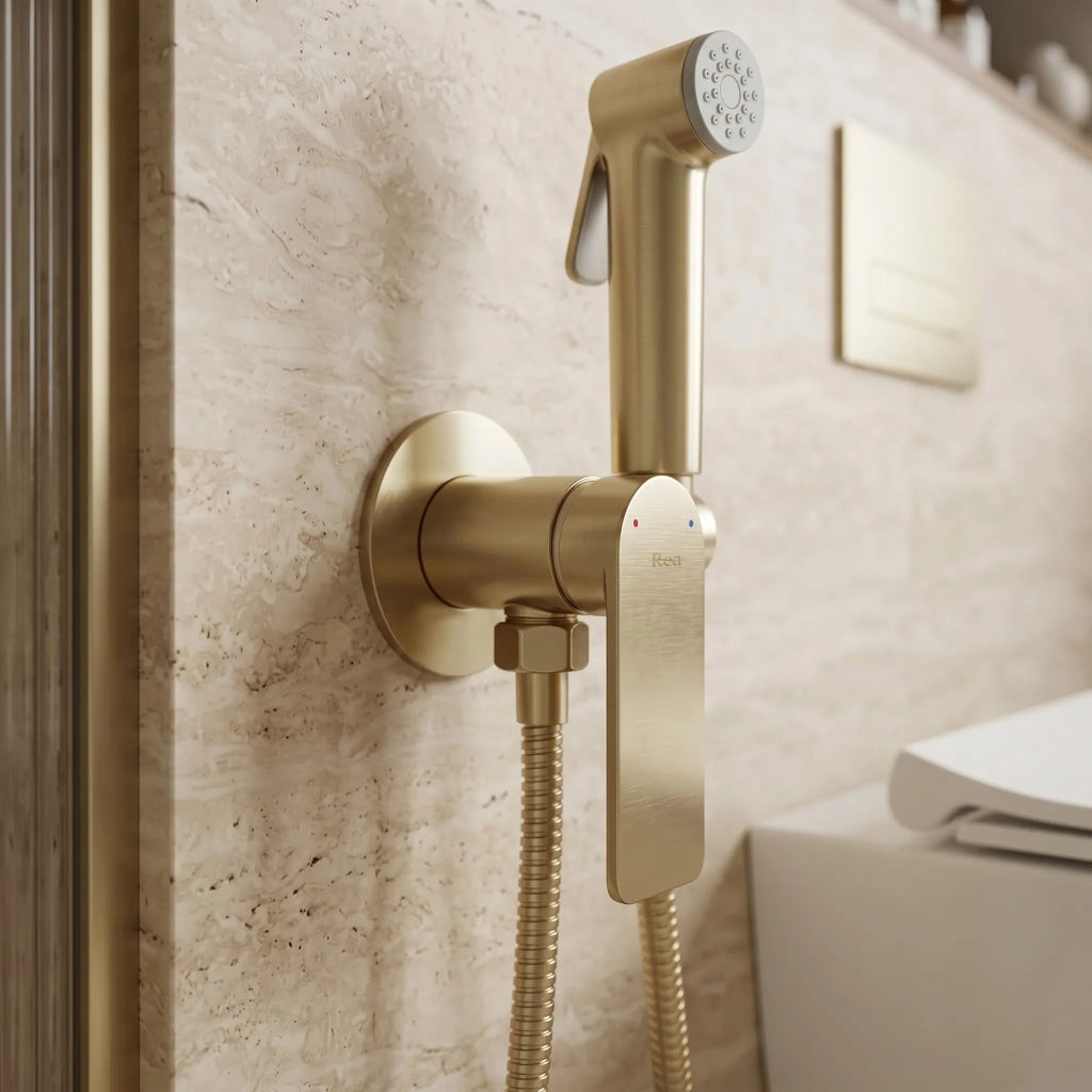 Miscelatore Bidet Rea Storm Oro Spazzolato