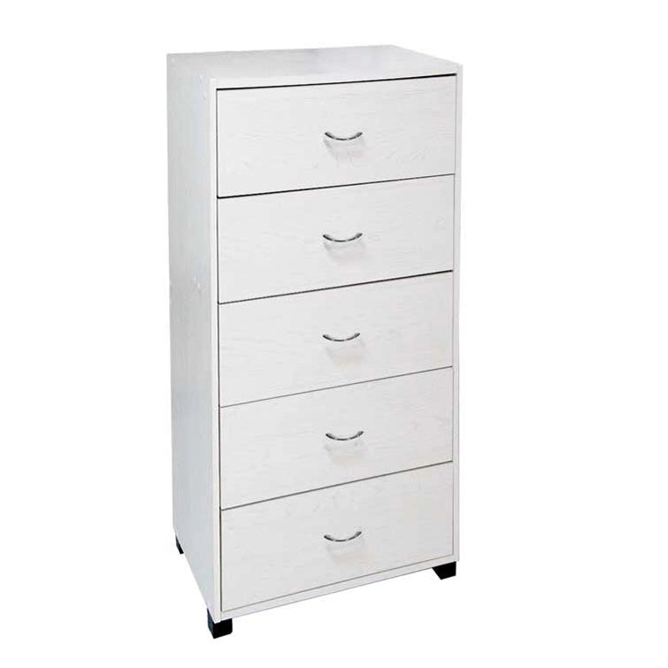 GAIA CASSETTIERA A 5 CASSETTI 50 X 40 X 101 CM IN COLORE BIANCO