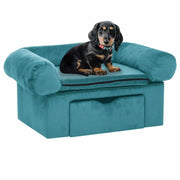 vidaXL Divano per cani Turchese 75 x 50 x 38cm Peluche