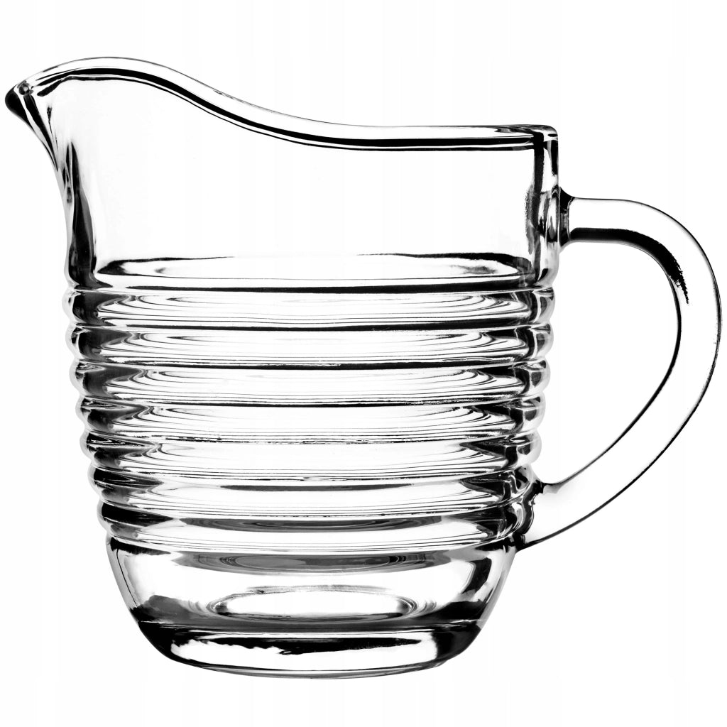 Brocca in vetro KADAX per latte, 200 ml, per bevande acquatiche.