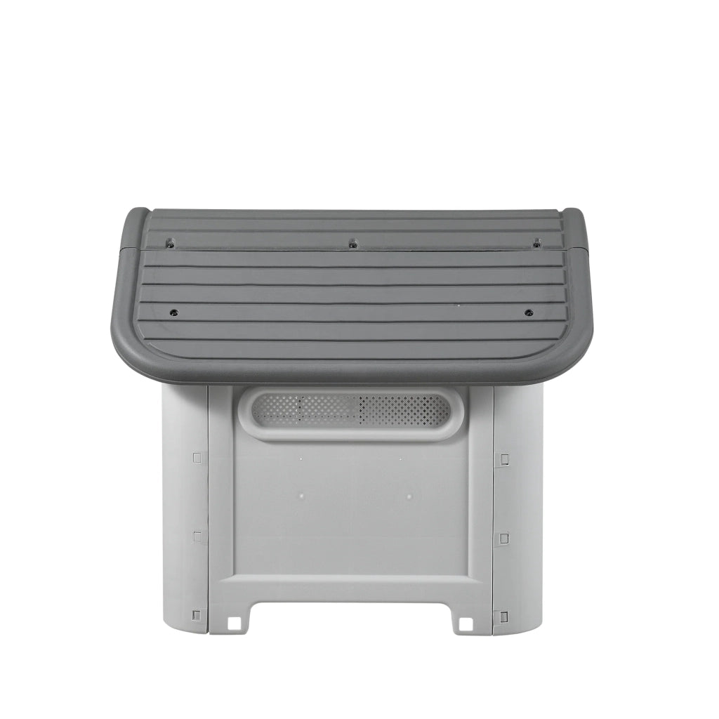 Cuccia in PVC con foro di ventilazione 75 x 59 x 66 cm grigio e nero 03_0007984