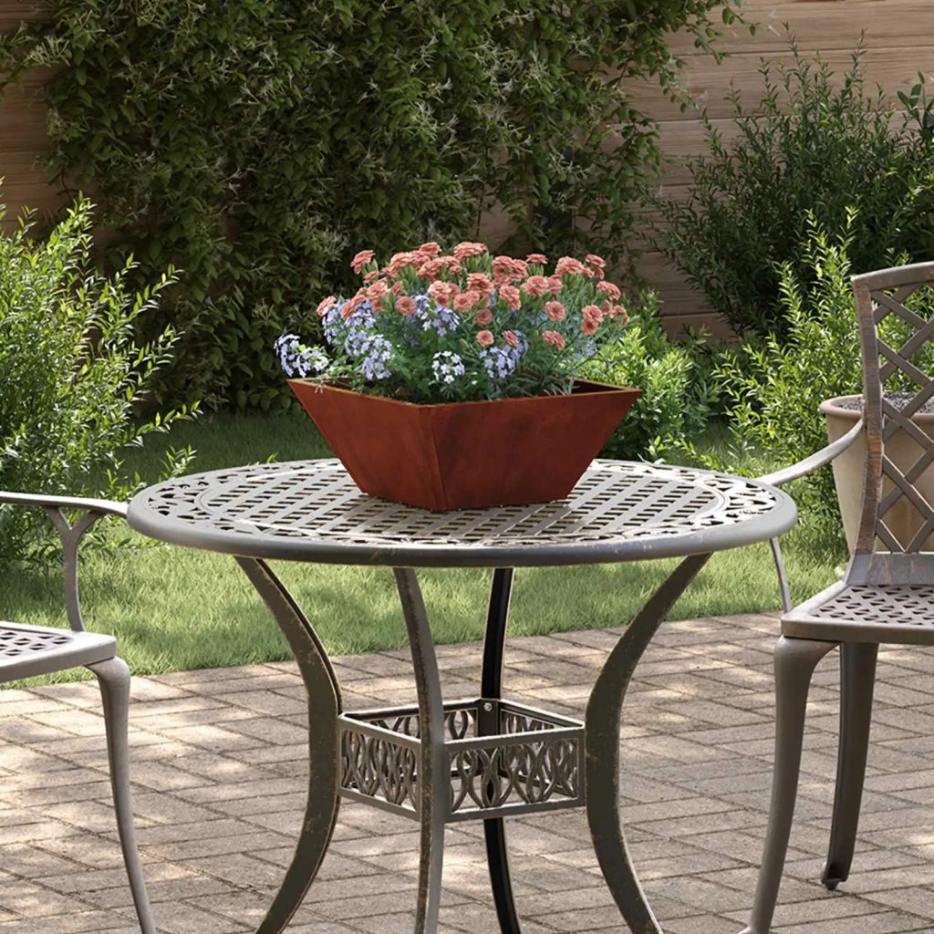 Fioriere | Cassetta per fiori | Vaso da giardino 5 pz Ruggine 35 x 35 x 15 cm