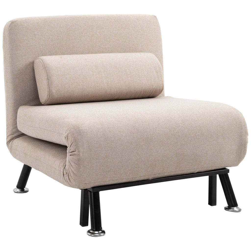 POLTRONA LETTO 75x70x75 cm Beige in acciaio