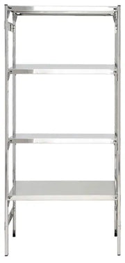 Ripiano in acciaio inox per cucine con piani lisci o forati cm. 60x40x180h