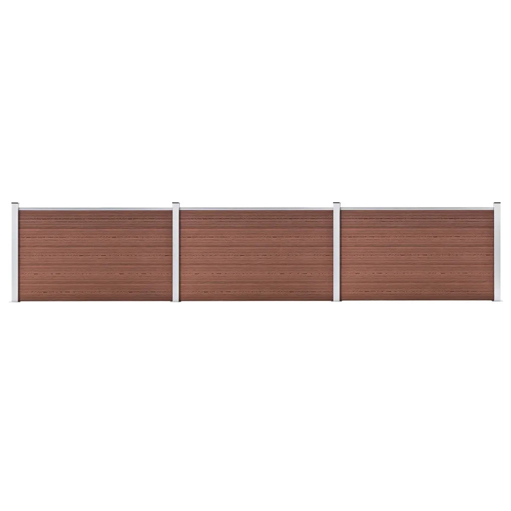 Pannello di Recinzione in WPC 526x106 cm Marrone