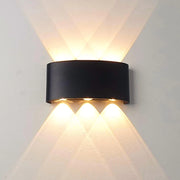 APPLIQUE MODERNA LUCE A LED LAMPADA DA PARETE MURO DA 16W PER ESTERNO NERO LUCE CALDA 3000K