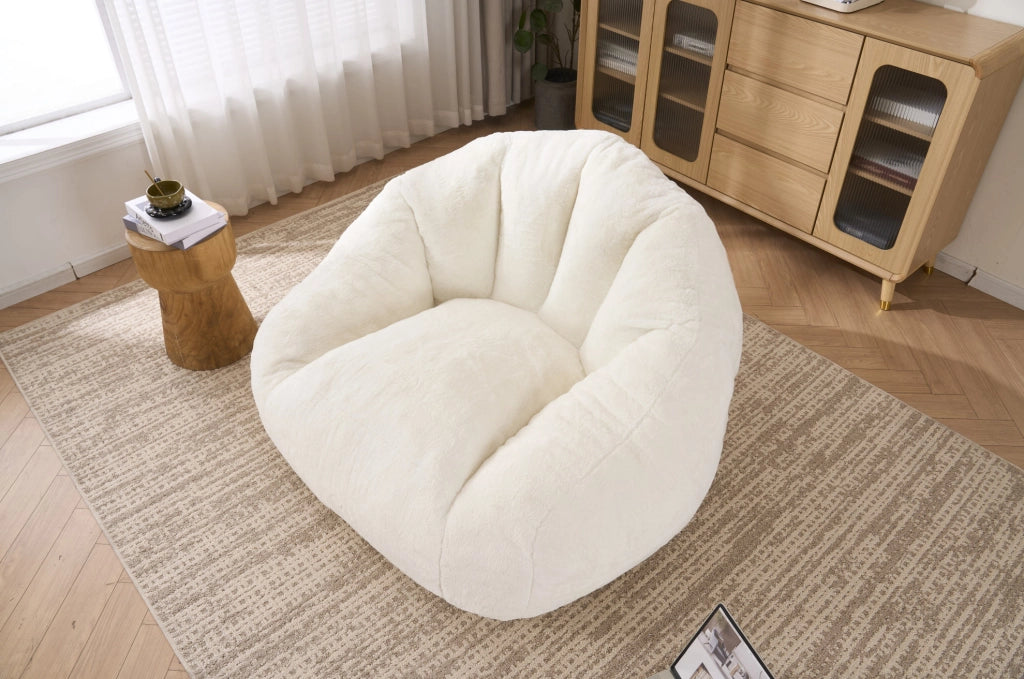 Poltrona letto pieghevole multifunzione in velluto a coste bianco