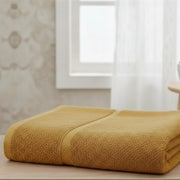 Sanaza, Telo Bagno Sfumatura Colore Struttura Senape, Giallo Senape