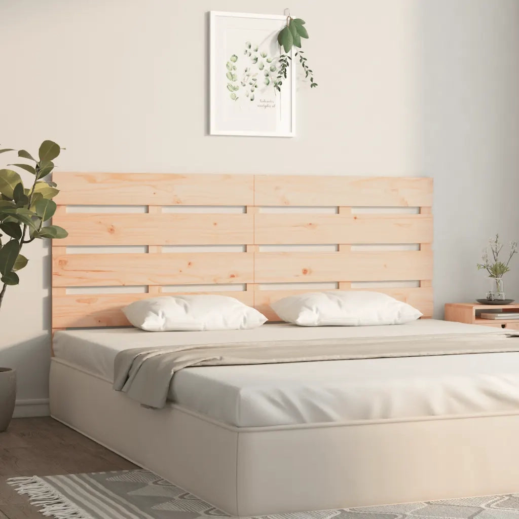 Testiera per Letto 140x3x80 cm in Legno Massello di Pino