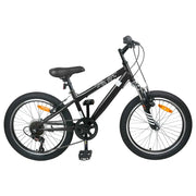 Kids Mountain Bike 24 Pollici 6-Speed per 8-12 anni Nero