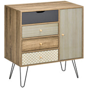 Cassettiera 4 cassetti con ante ¨C zephmum ¨C marrone 79x39x86 cm