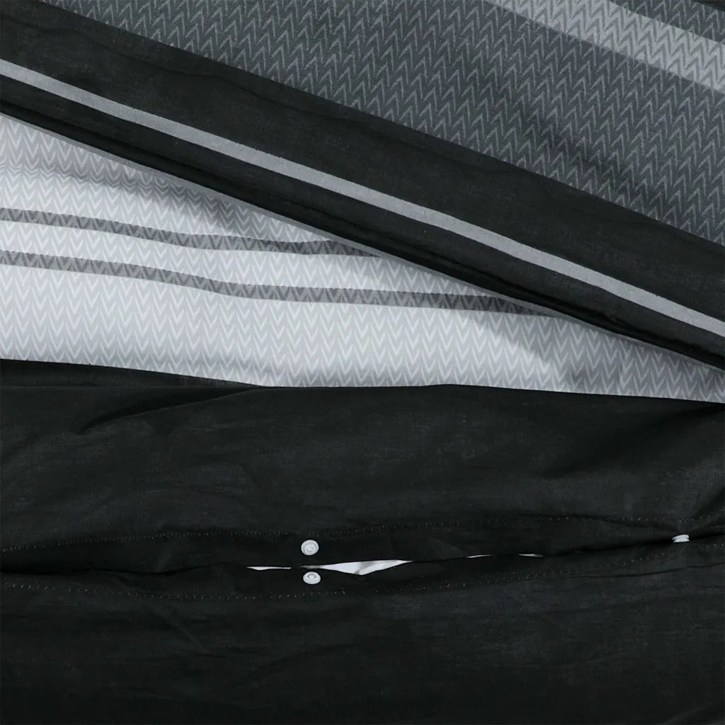 Set Copripiumino Nero e Bianco 200x200 cm in Cotone 136496