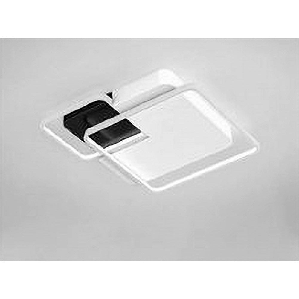 Trade Shop - Plafoniera Led 35 W 3 Quadrati Bianco Nero Lampadario Soffitto Luce Fredda 70821 -