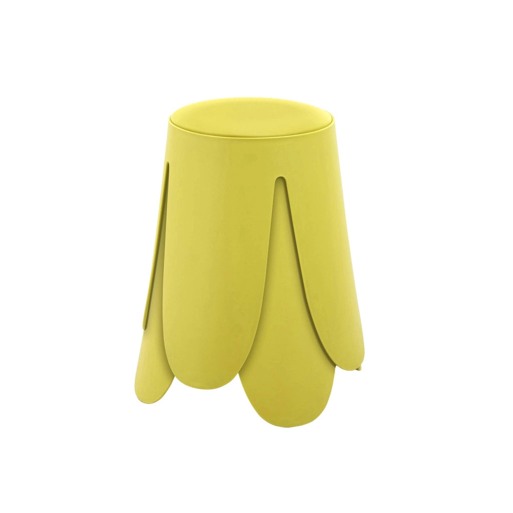 Set 2 sgabelli impilabili in similpelle, giallo