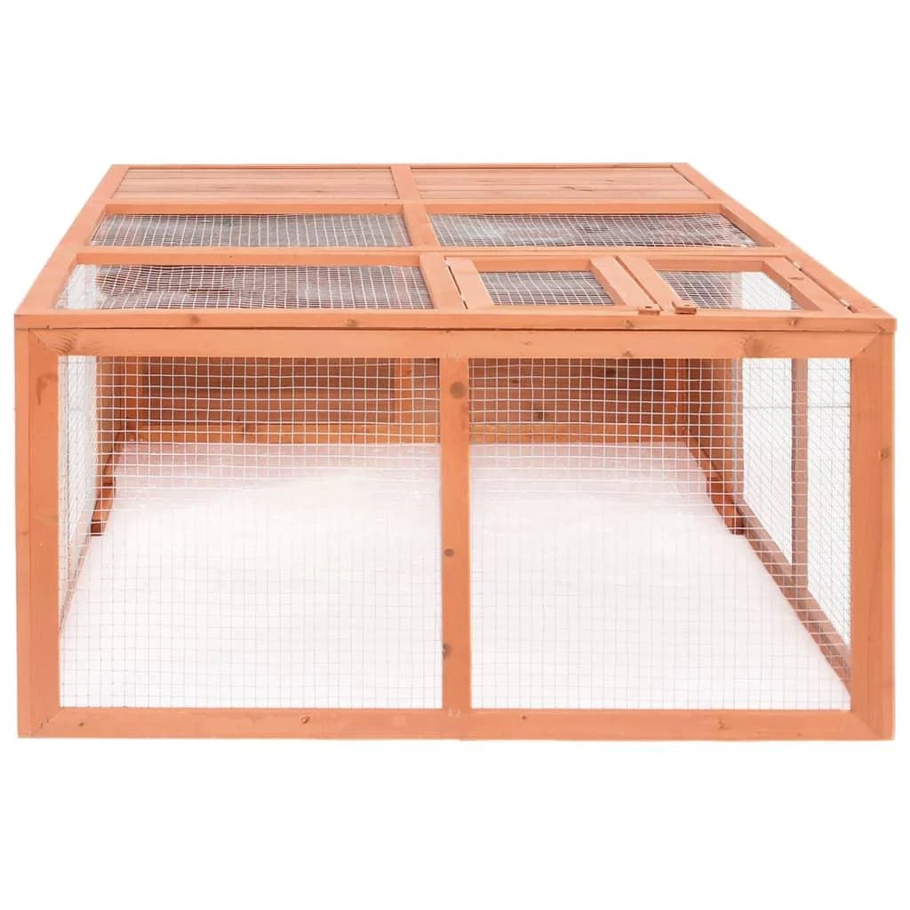 Gabbia per animali da giardino 150 x 100 x 50 cm in legno massello di abete 02_0000578