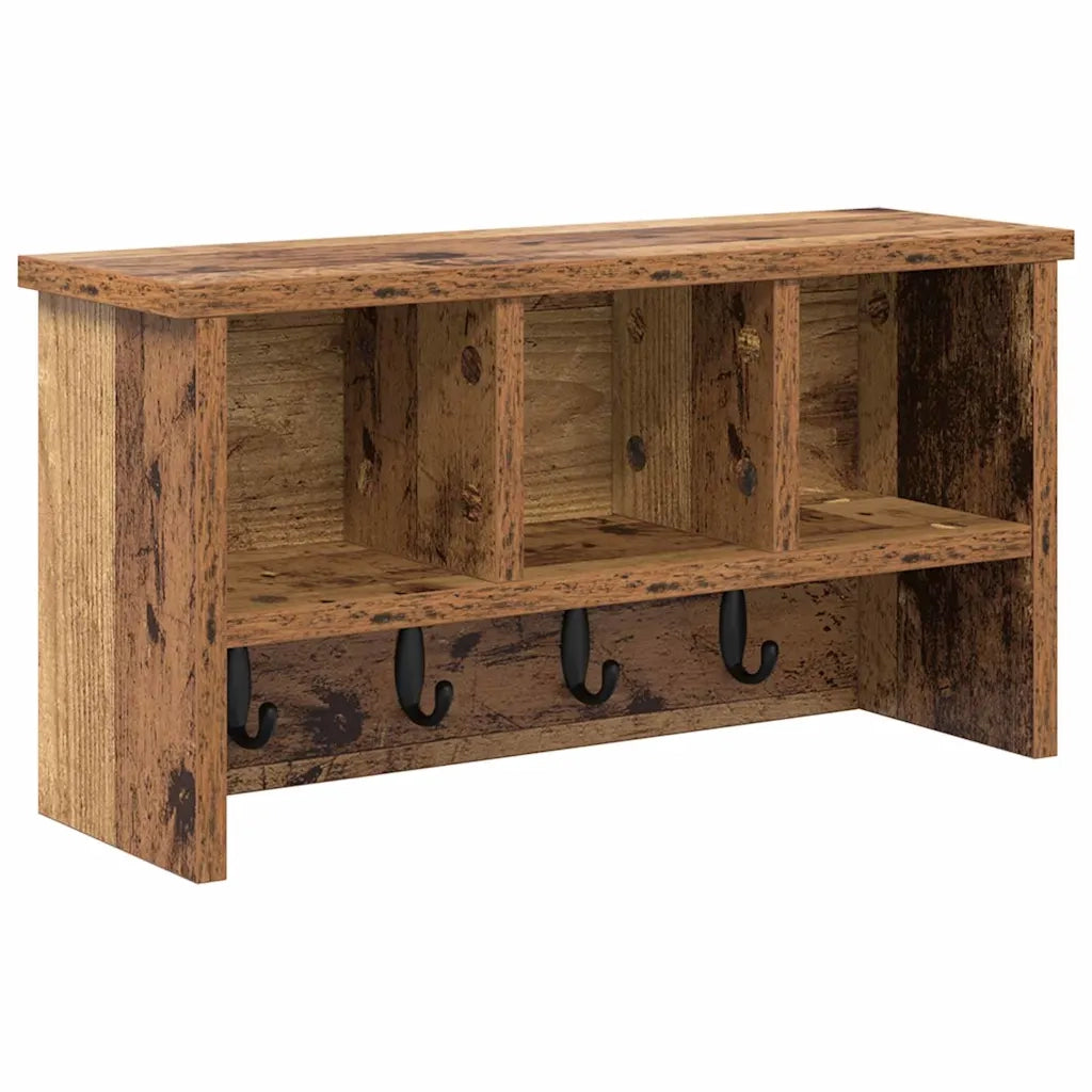 Appendiabiti a muro Legno vecchio 50 x 16 x 26 cm CFW9466671