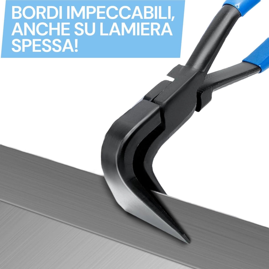 Set 3 Pinze Piegatrici Lamiera Acciaio Forgiato Angoli 0° 45° 90° Professionali