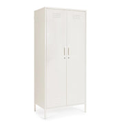 MOBILE METALLO A 2 ANTE CAMBRIDGE BIANCO CREMA 50X80X185H CM