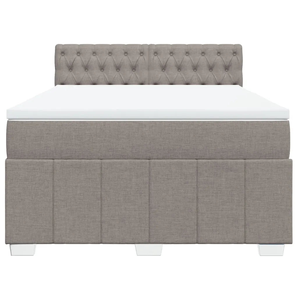 Giroletto a Molle con Materasso Tortora 140x190 cm in Tessuto 3287074