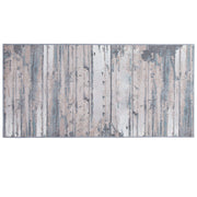 Tappeto grigio e beige in poliestere 80 x 150 cm a pelo corto moderno motivo astratto
