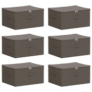 Scatola di Stoccaggio 6 pz Grigio 50 x 30 x 25 cm CFW5241311