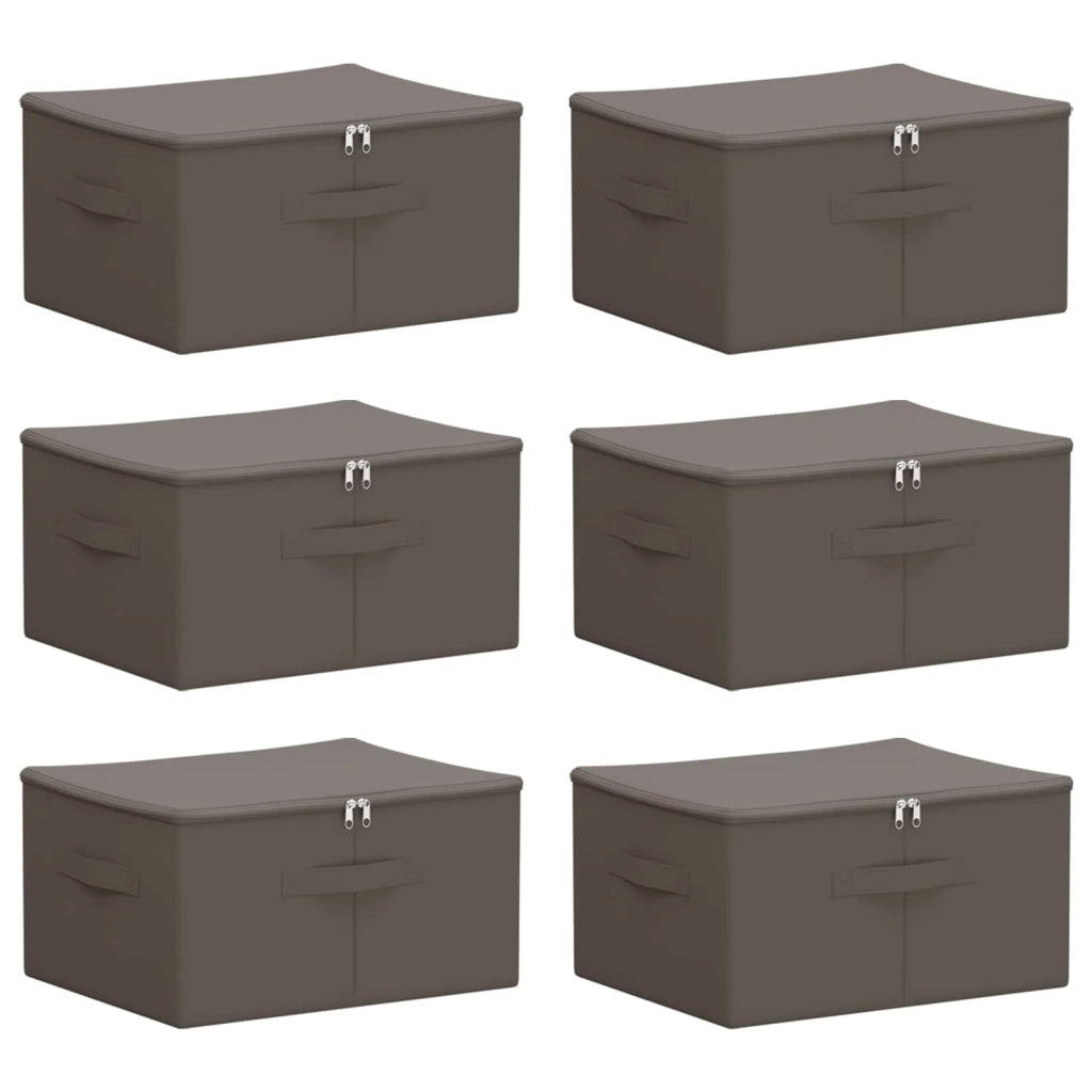 Scatola di Stoccaggio 6 pz Grigio 50 x 30 x 25 cm CFW5241311