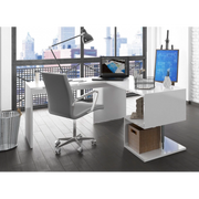 Scrivania Esse Angolare – 160x77,5x60 – Bianco Lucido