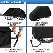 Fiatte acqua resistenti per 2 biciclette - stazione biciclette versione pesante - bicicletta elettrica e parasole - garage biciclette XL - Copertura per esterno e interno - HiLo sports