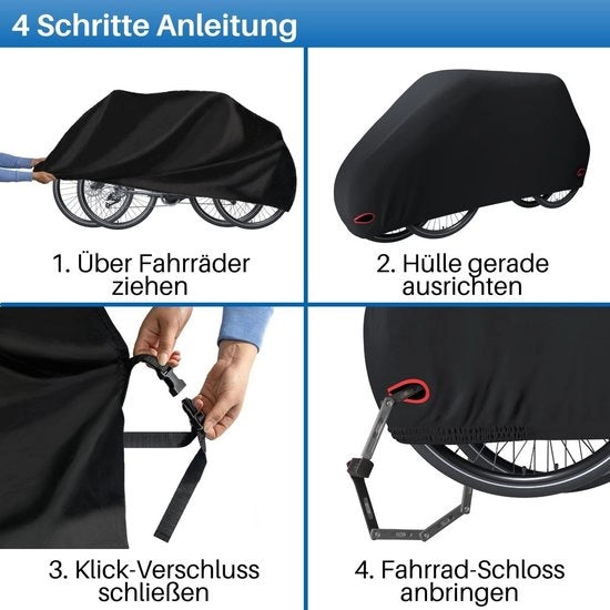 Fiatte acqua resistenti per 2 biciclette - stazione biciclette versione pesante - bicicletta elettrica e parasole - garage biciclette XL - Copertura per esterno e interno - HiLo sports