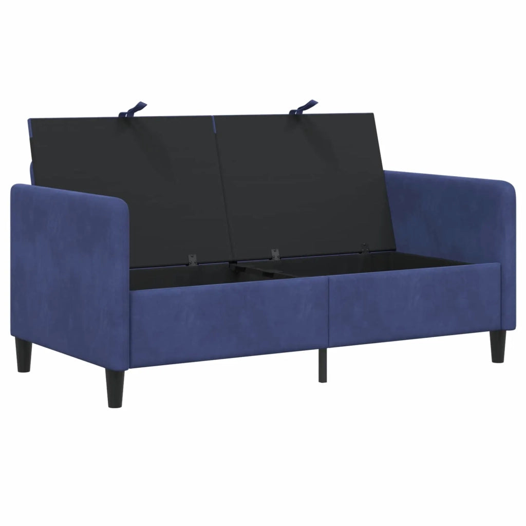 Divano con Storage Blu Polizia 152 x 78 x 87 cm Poliestere 42036945