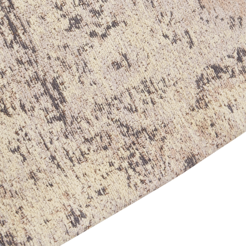 Tappeto in cotone beige 200 x 300 cm con effetto invecchiato stile orientale camera da letto soggiorno